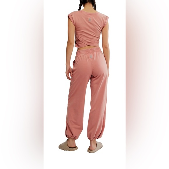 💫FP Movement by Free People Hot Shot Crossover Crop Top, Small, NWT, Petal - Picture 3 of 15